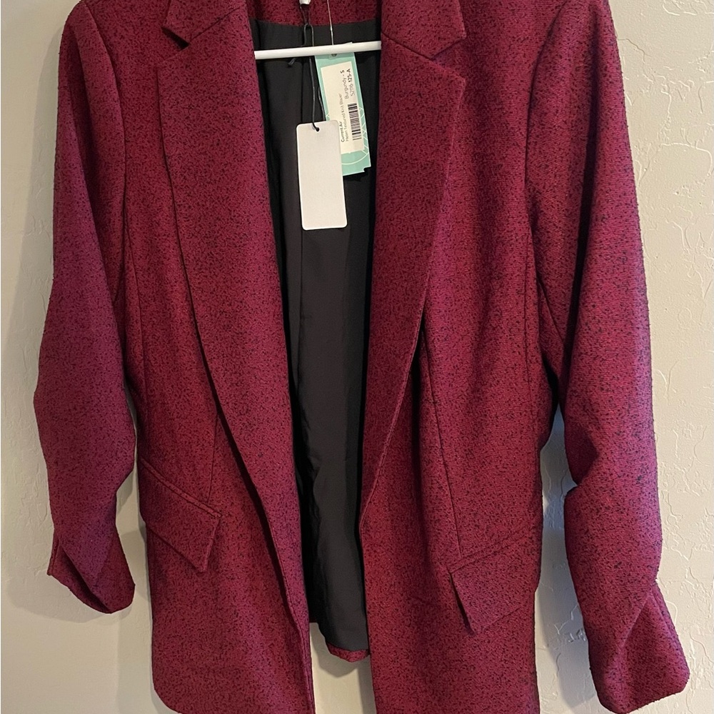 Women's Burgundy Blazer
